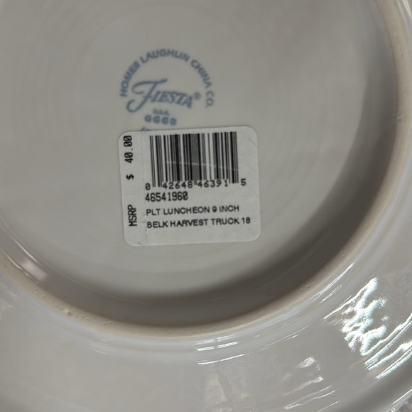 NWT Fiestaware Red Truck Harvest 9” Luncheon Plate Exclusive Rare - Picture 4 of 5